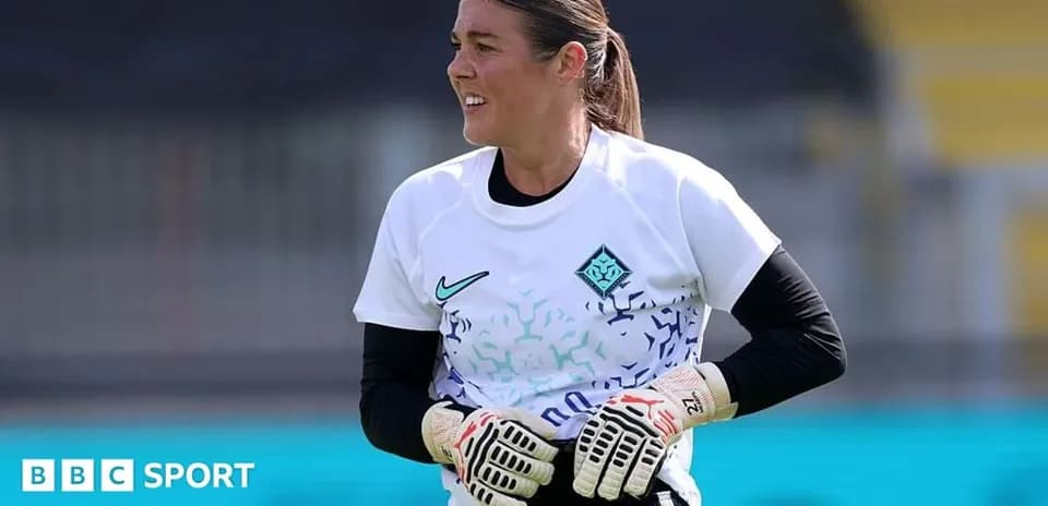 Goalkeeper warming up before a match
