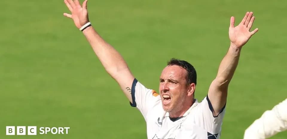 Bowler celebrating a wicket during cricket match