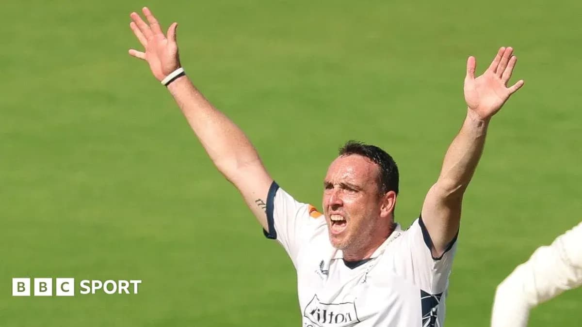 Bowler celebrating a wicket during cricket match