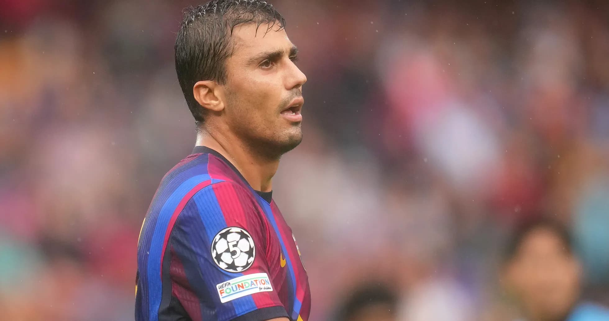 Barcelona player on field during a match