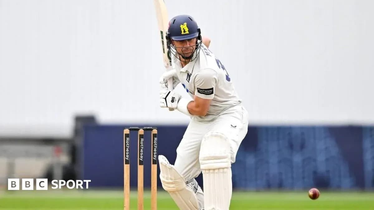Batsman preparing to hit a ball in cricket match Batsman preparing to hit a ball in cricket match