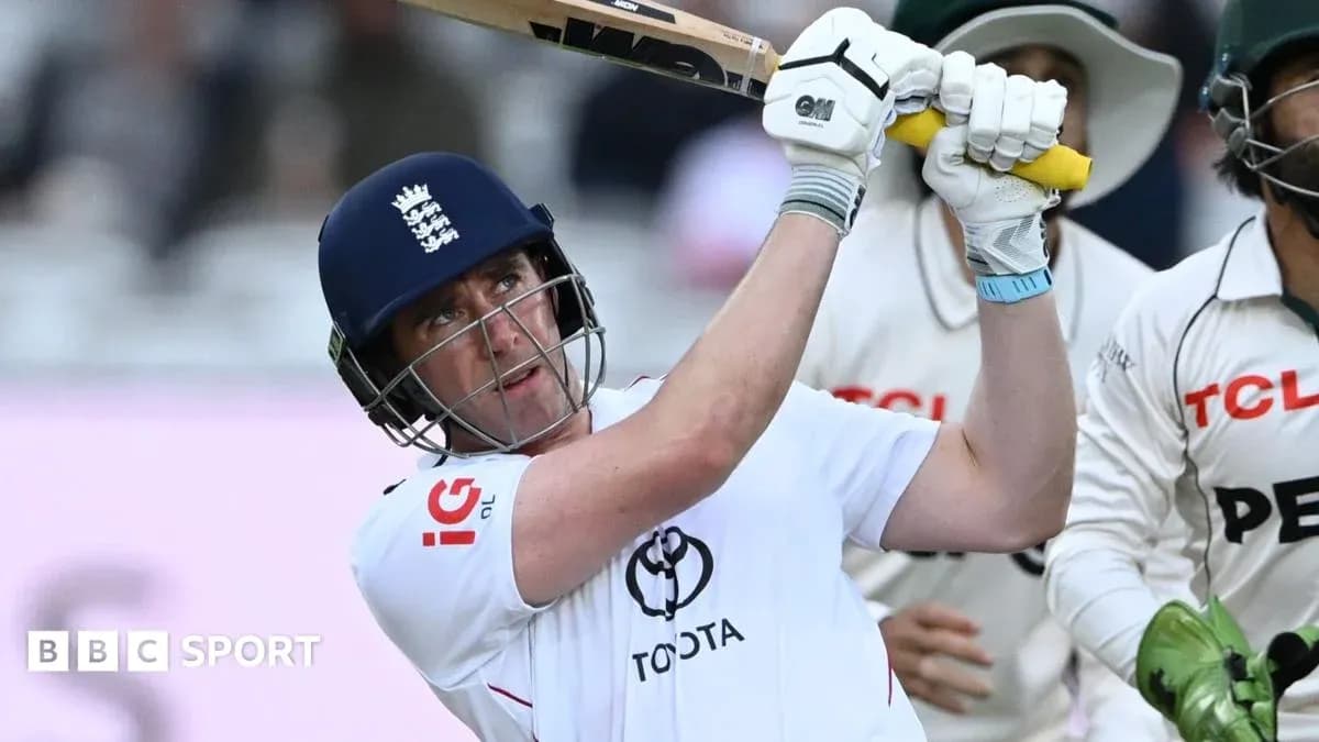 Batsman playing a shot during cricket match Batsman playing a shot during cricket match