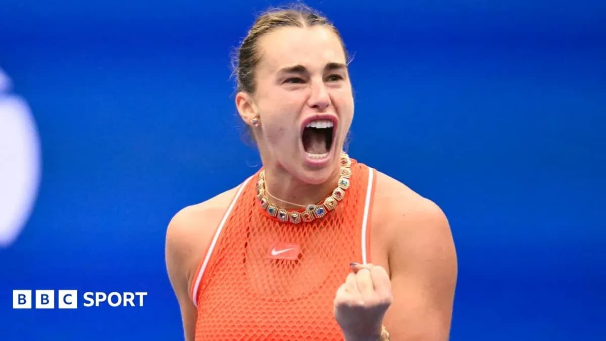 Tennis player celebrating a point during match Tennis player celebrating a point during match