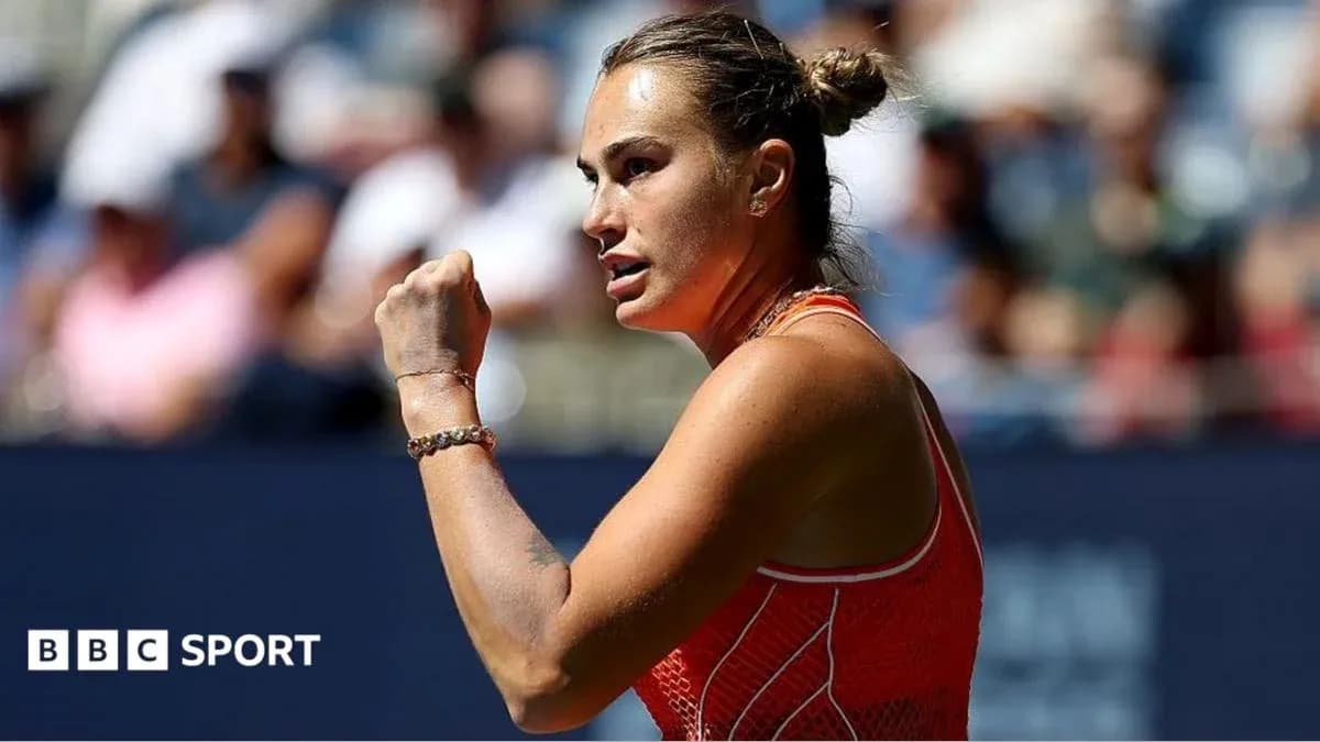 Tennis player celebrating during match at tournament Tennis player celebrating during match at tournament