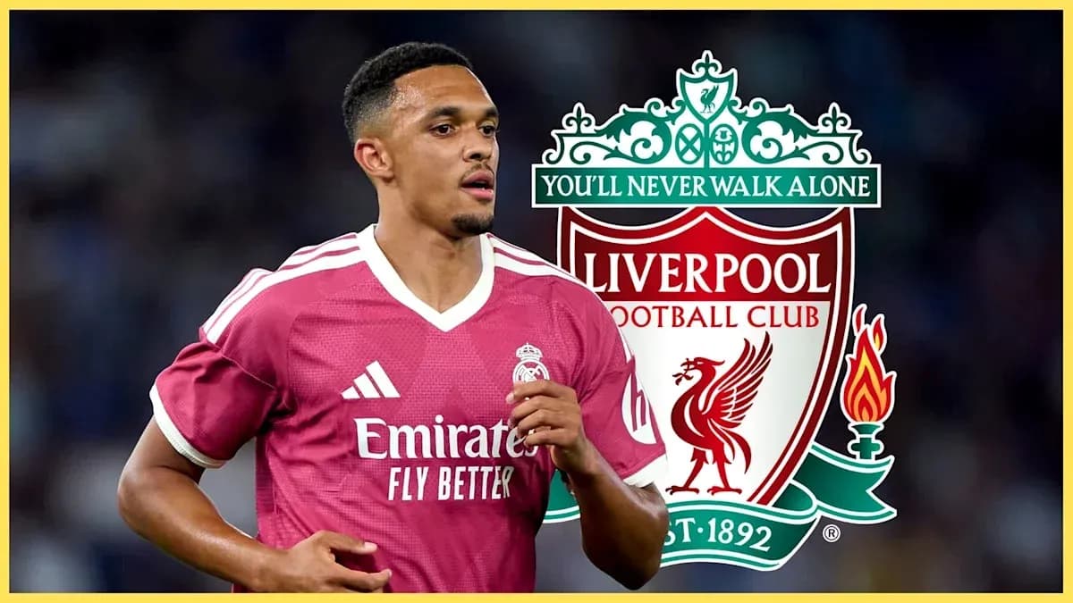 Player wearing Liverpool jersey with club logo background Player wearing Liverpool jersey with club logo background