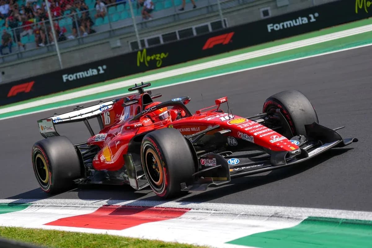 Ferrari Formula 1 car racing on track during event Ferrari Formula 1 car racing on track during event