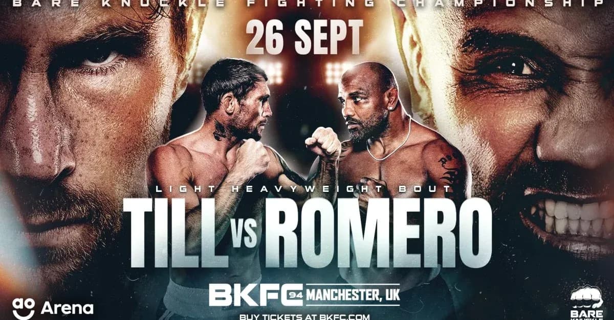 Promotional poster for Till vs Romero fight Promotional poster for Till vs Romero fight