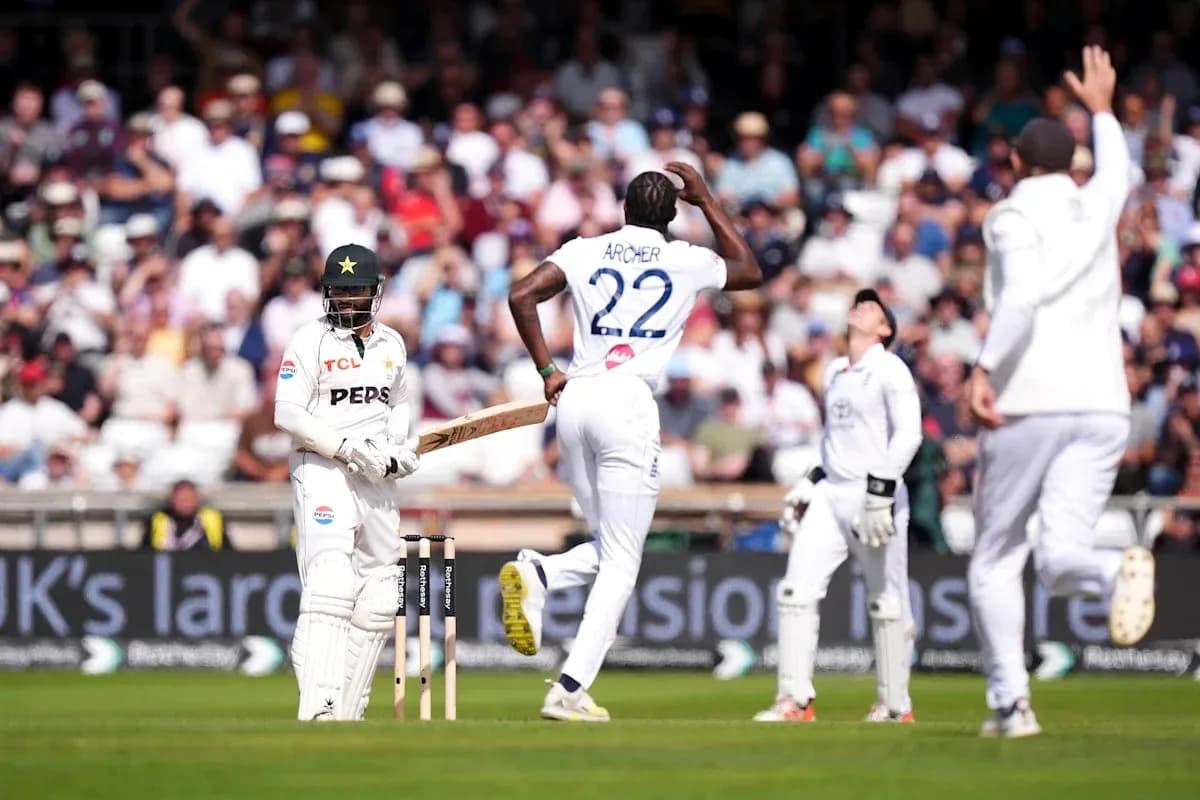 Bowler celebrating wicket against batsman in match Bowler celebrating wicket against batsman in match