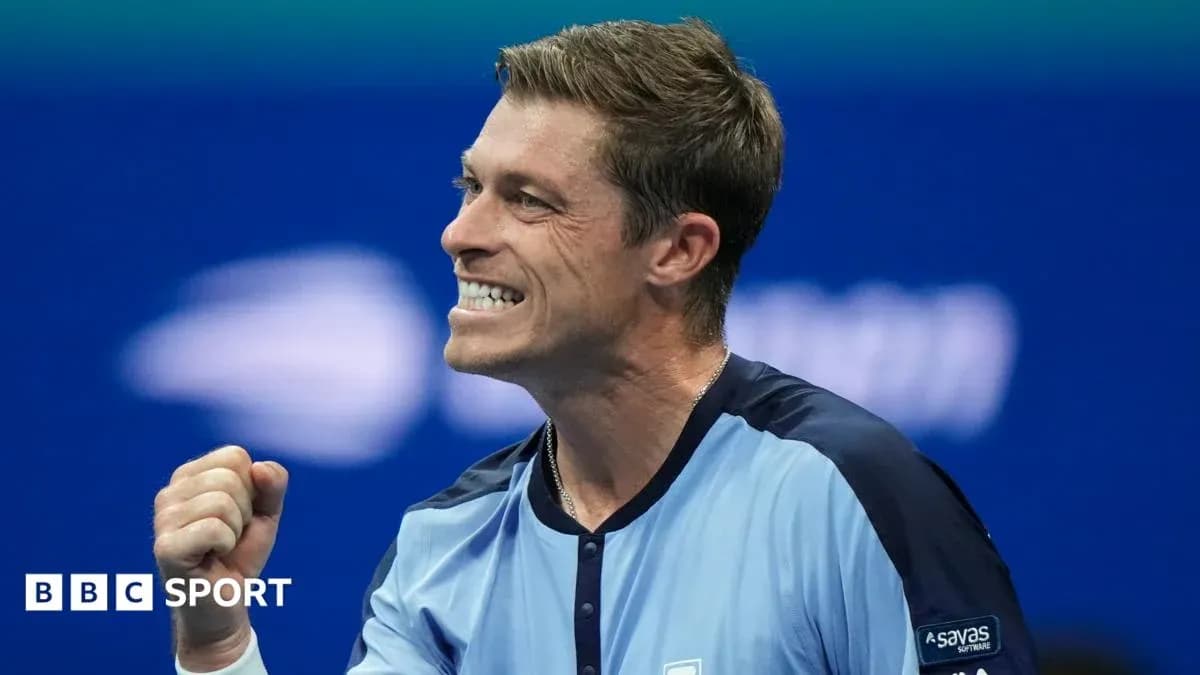 Tennis player celebrating victory during a match Tennis player celebrating victory during a match