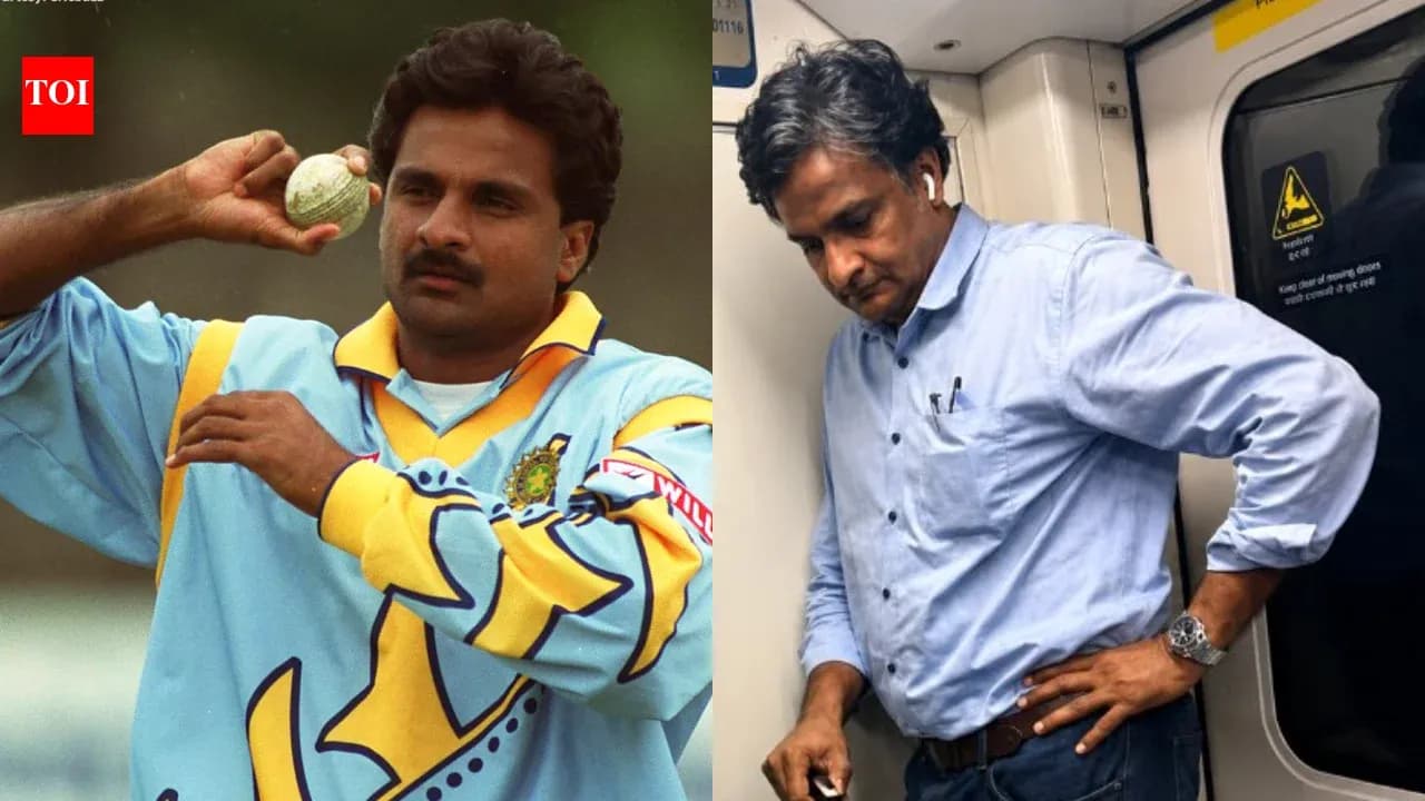Former cricketer preparing to bowl and commuting Former cricketer preparing to bowl and commuting