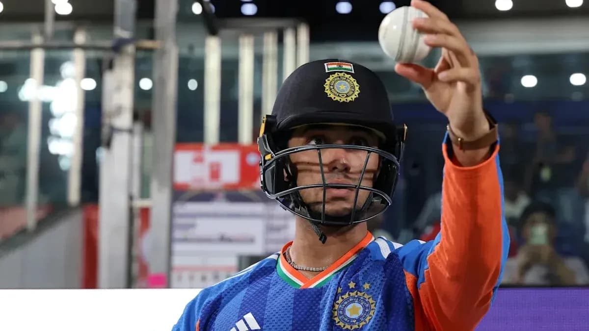 Cricketer holding a ball before match Cricketer holding a ball before match