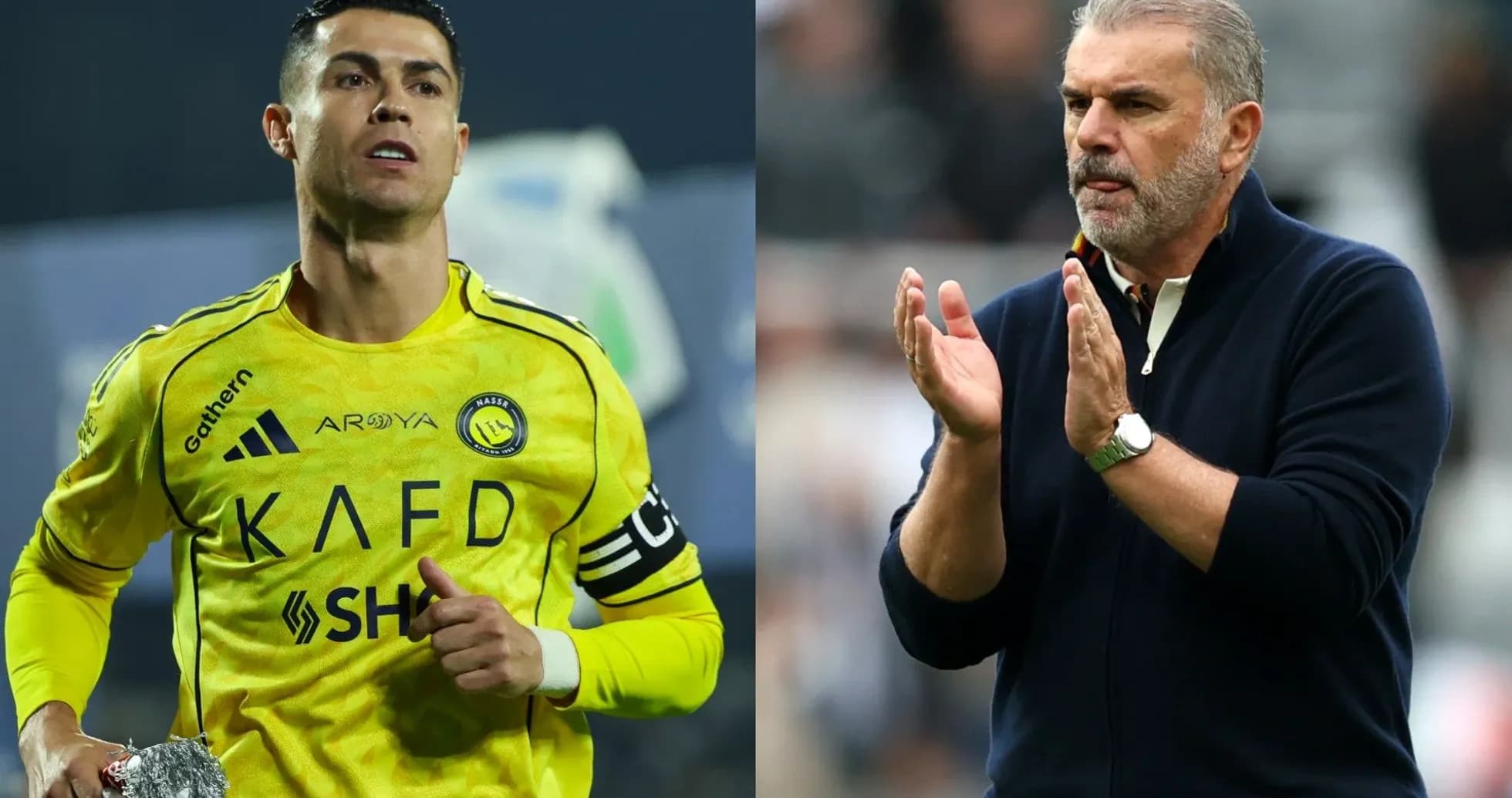 Cristiano Ronaldo and coach during match Cristiano Ronaldo and coach during match