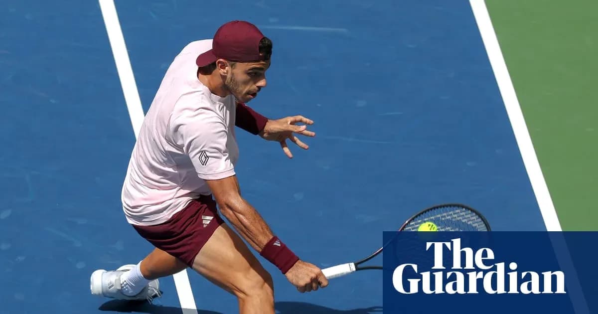Player hitting a backhand shot on court Player hitting a backhand shot on court