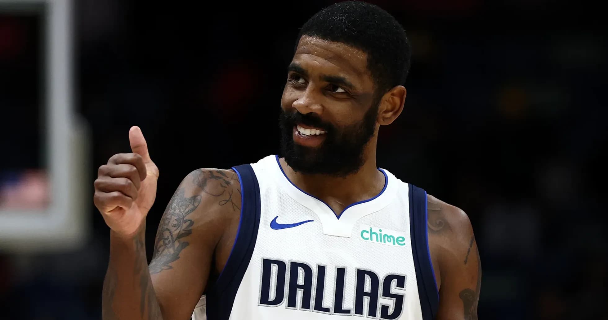 Player giving a thumbs up in Dallas jersey Player giving a thumbs up in Dallas jersey
