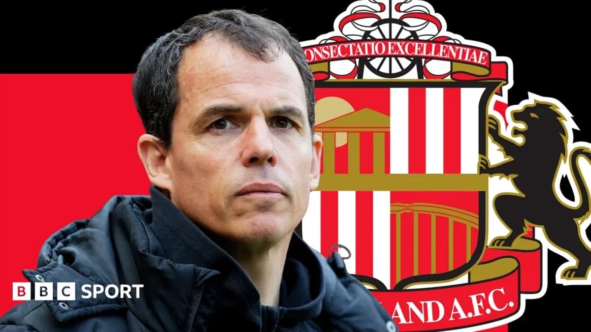 Coach with Sunderland AFC logo in background Coach with Sunderland AFC logo in background