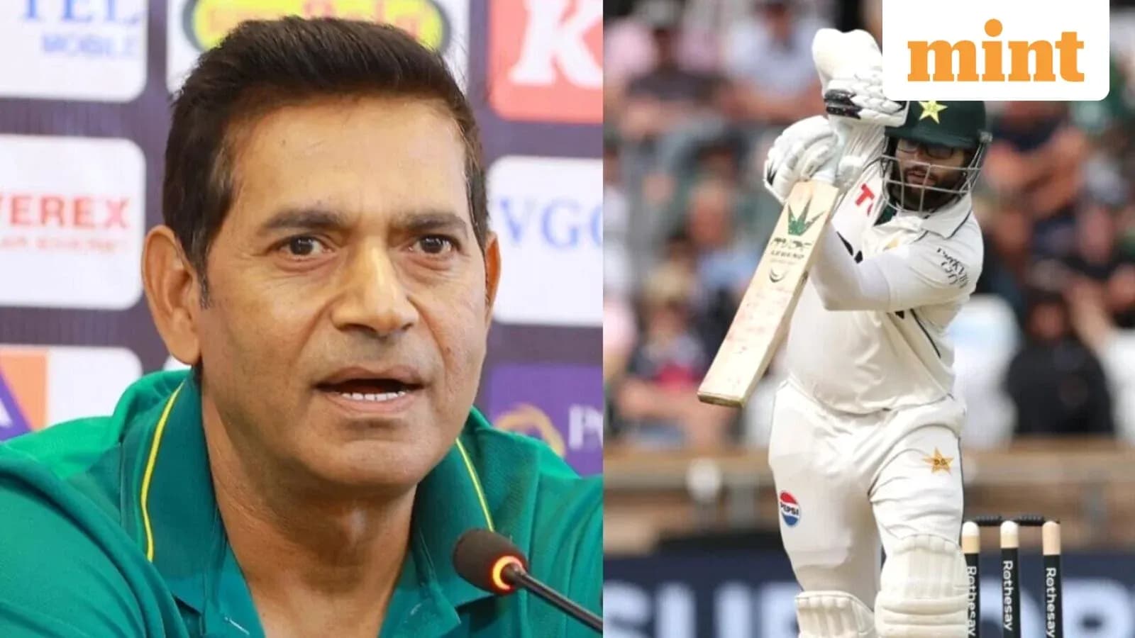 Cricketer batting during match and coach speaking Cricketer batting during match and coach speaking