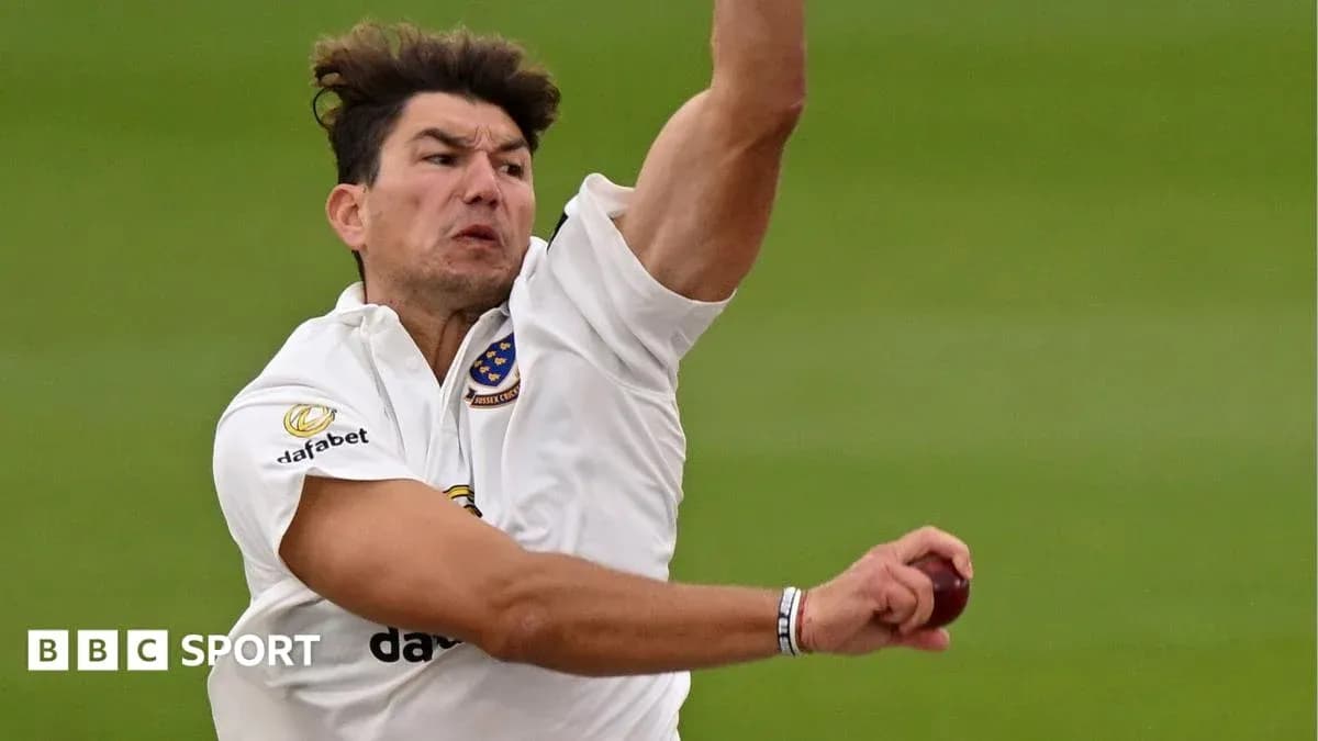Cricketer bowling with ball in hand Cricketer bowling with ball in hand