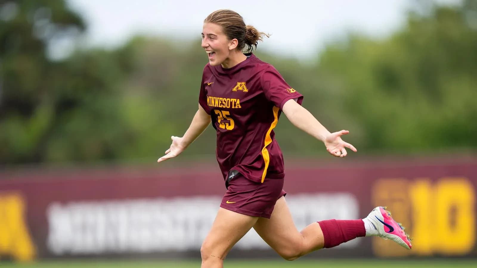 Player celebrating a goal during soccer match Player celebrating a goal during soccer match