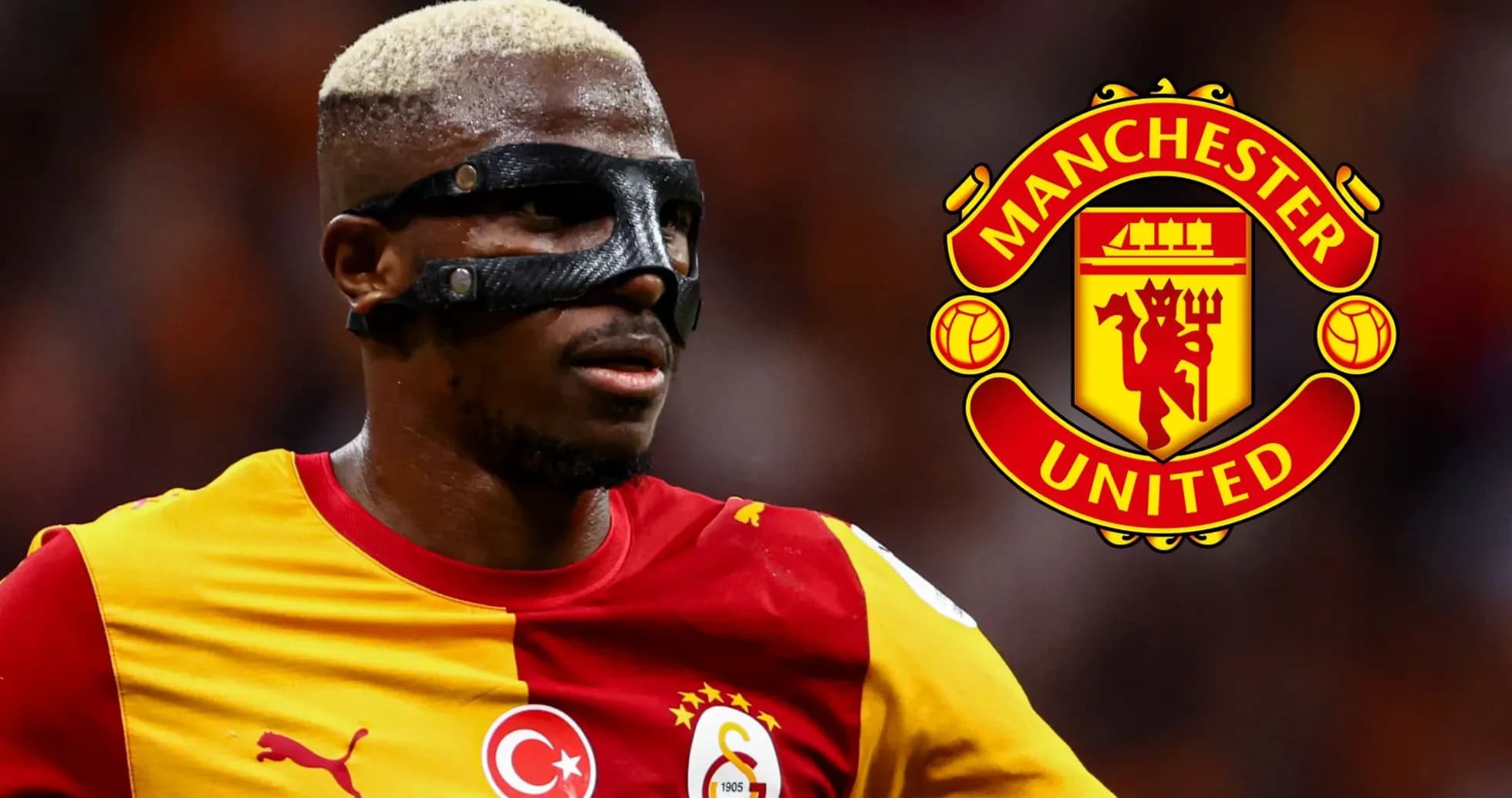 Player wearing mask during match for Galatasaray Player wearing mask during match for Galatasaray