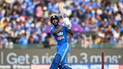 Batter playing a shot during cricket match Batter playing a shot during cricket match