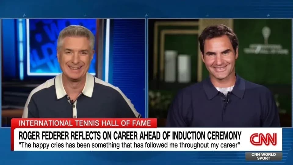 Roger Federer interviewed about career on CNN Roger Federer interviewed about career on CNN