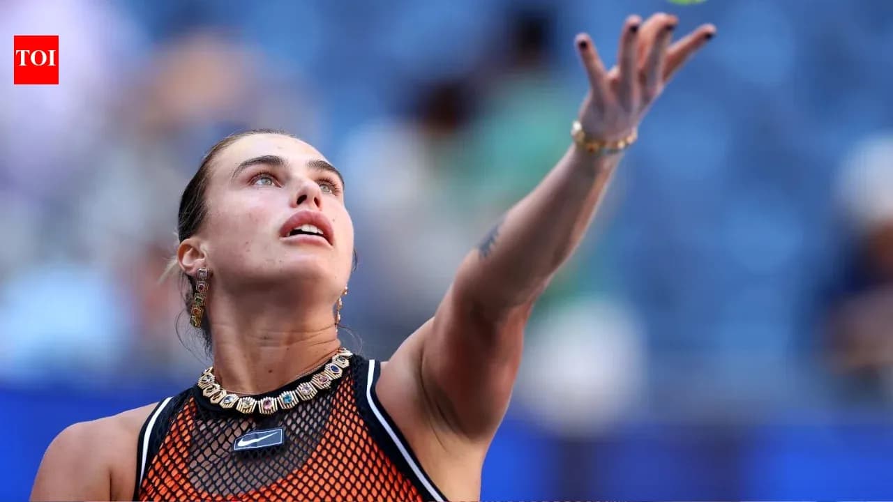Player serving the ball during a tennis match Player serving the ball during a tennis match