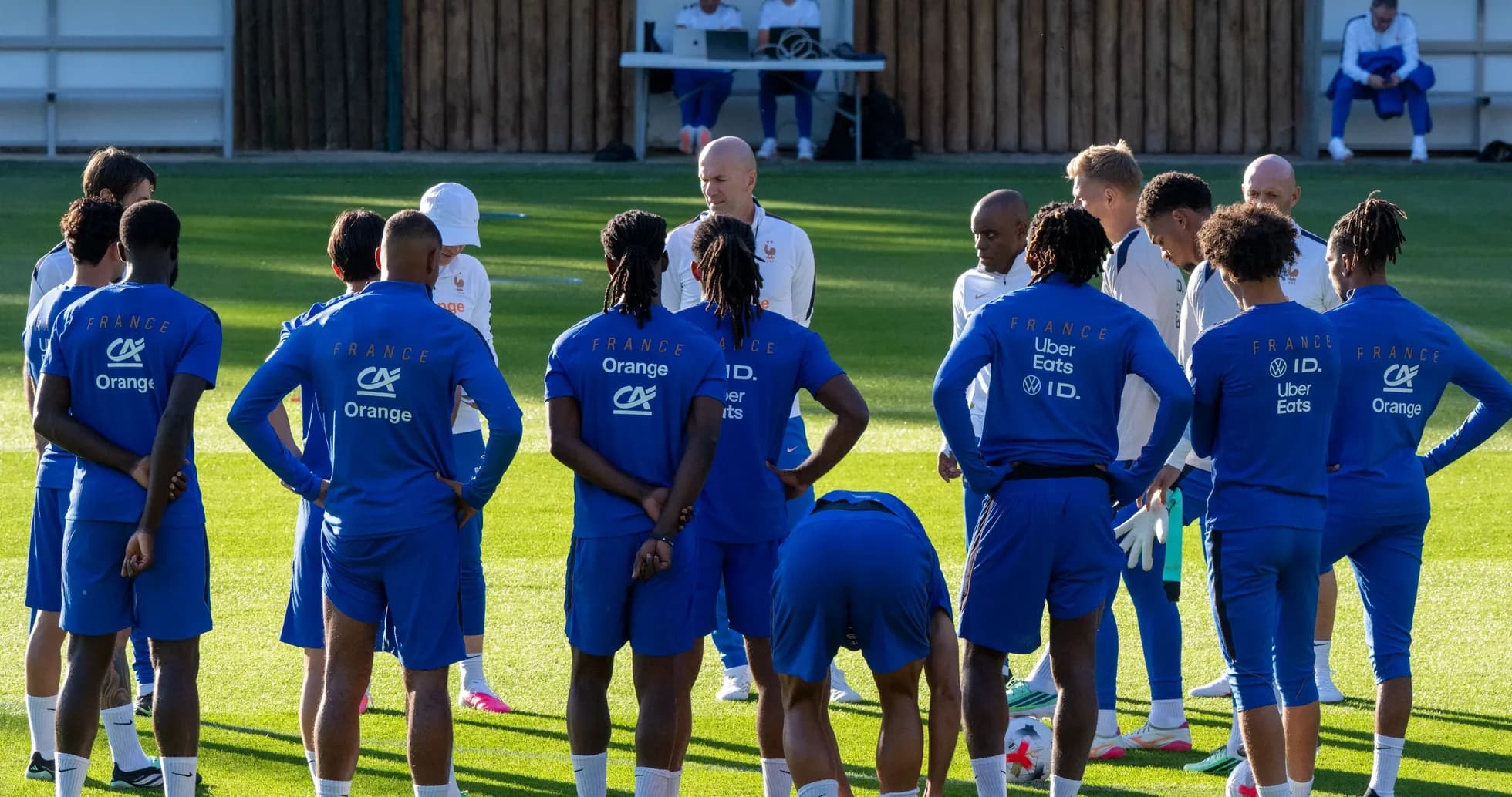 France team gathered for training session discussion France team gathered for training session discussion