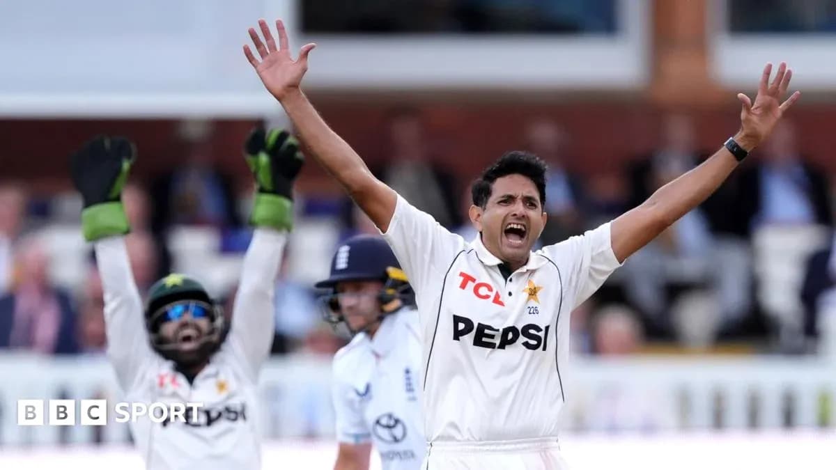 Bowler appealing for a wicket during cricket match Bowler appealing for a wicket during cricket match