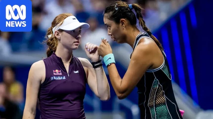 Two tennis players discussing strategy during match Two tennis players discussing strategy during match