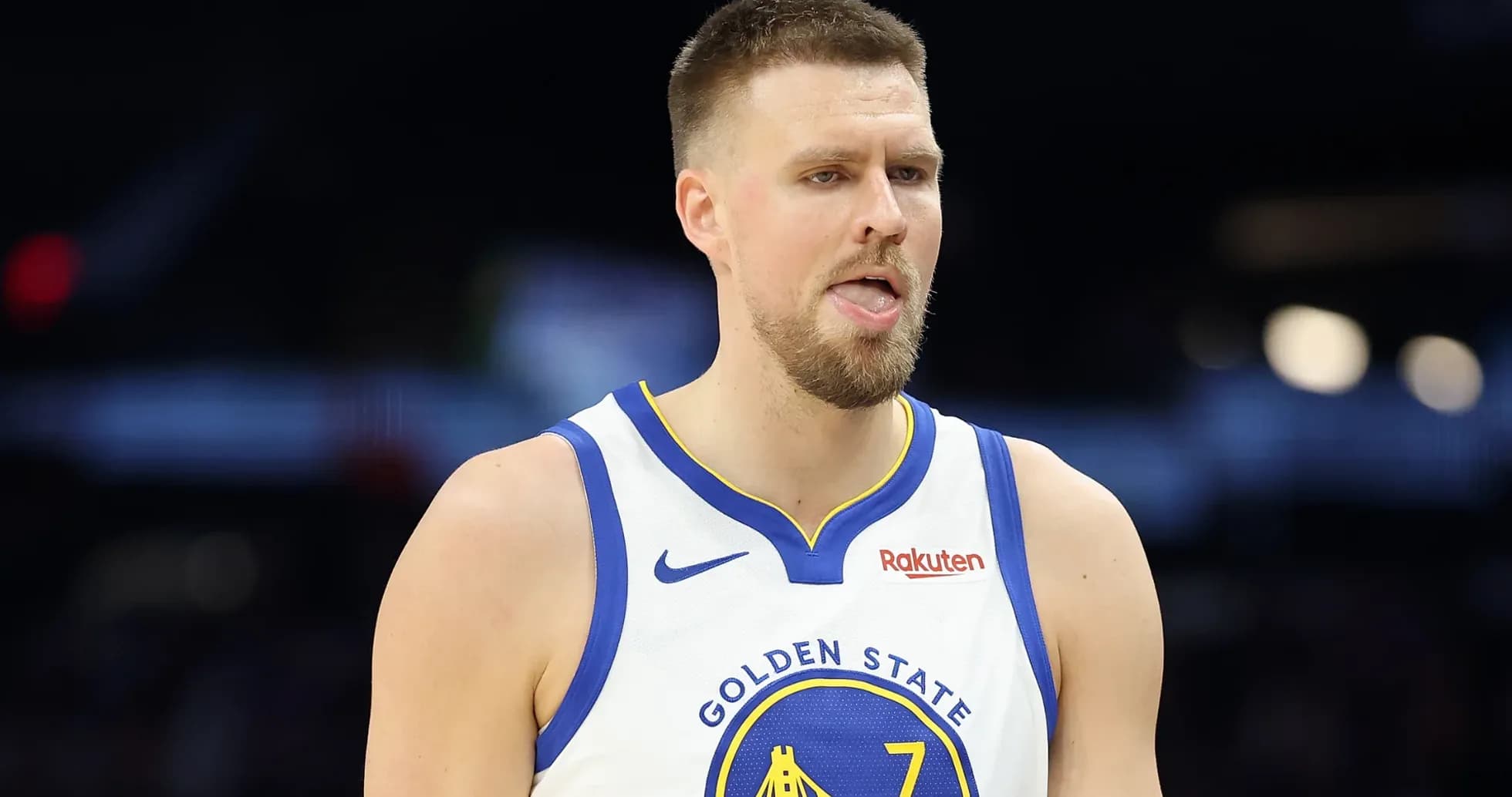 Player in Golden State Warriors jersey during game Player in Golden State Warriors jersey during game