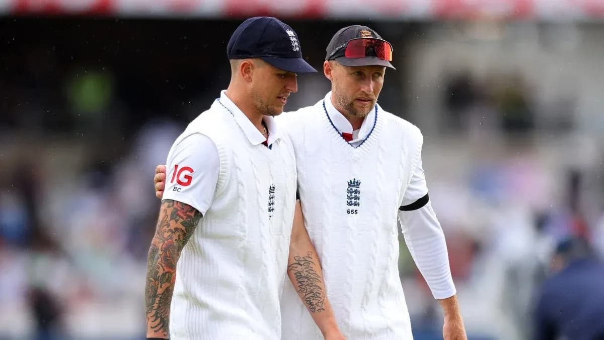 Two England cricketers walking off the field Two England cricketers walking off the field