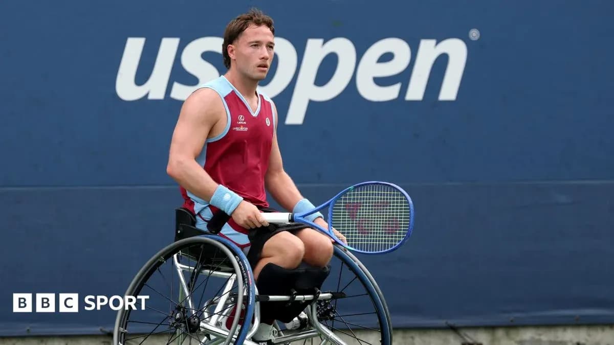Wheelchair tennis player at US Open event Wheelchair tennis player at US Open event