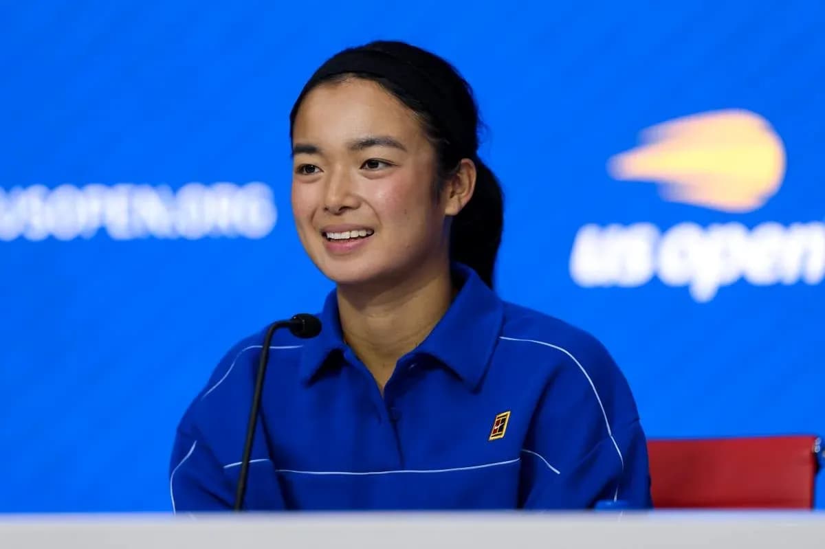 Player speaking at US Open press conference Player speaking at US Open press conference