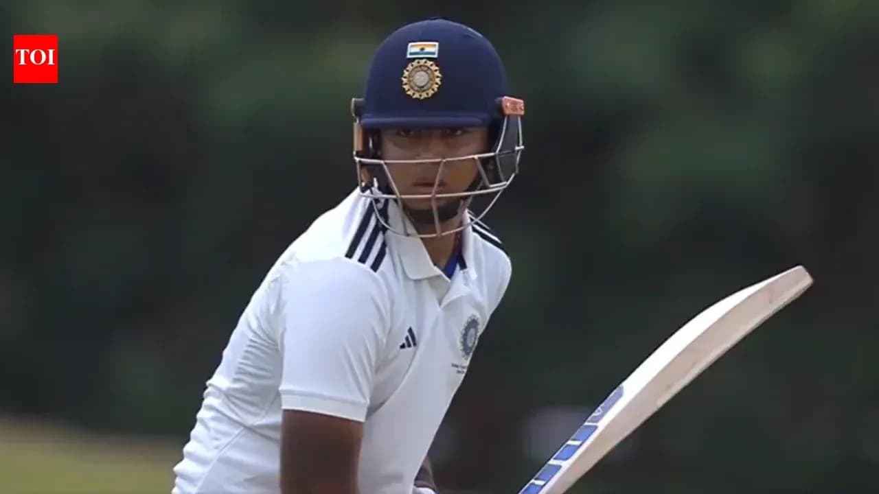 Batsman preparing to face a delivery during match Batsman preparing to face a delivery during match