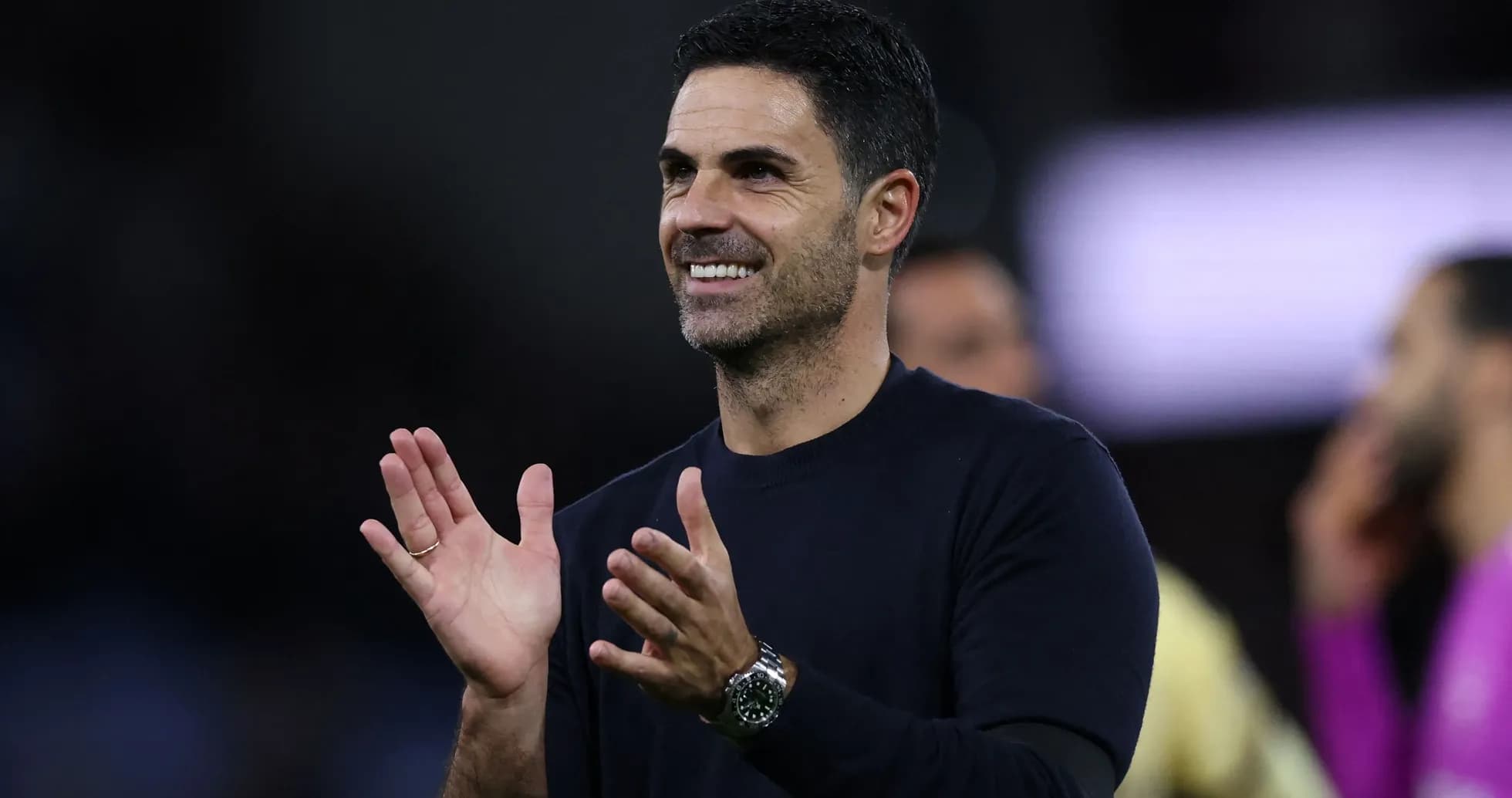 Manager applauding during a match celebration Manager applauding during a match celebration