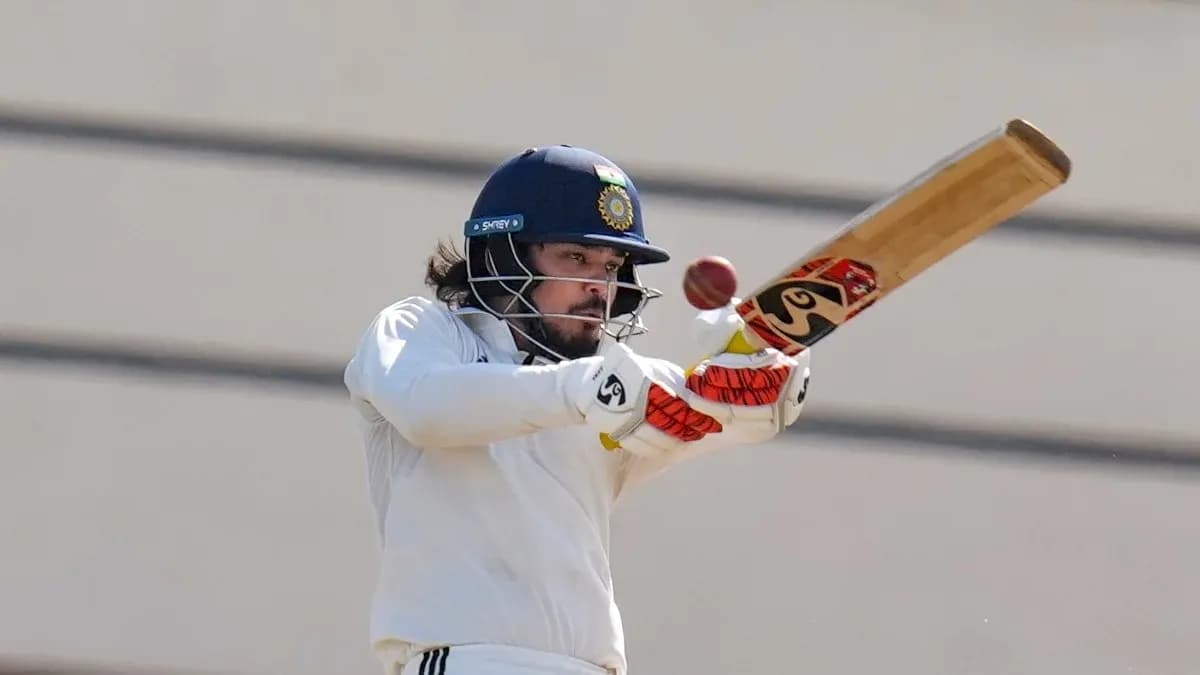 Batsman playing a shot during cricket match Batsman playing a shot during cricket match