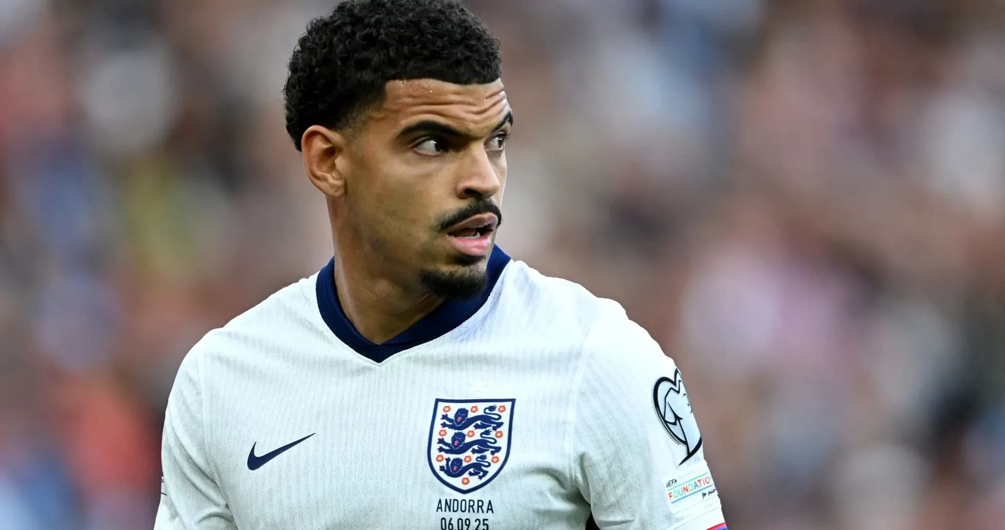 Player in England kit during match action Player in England kit during match action