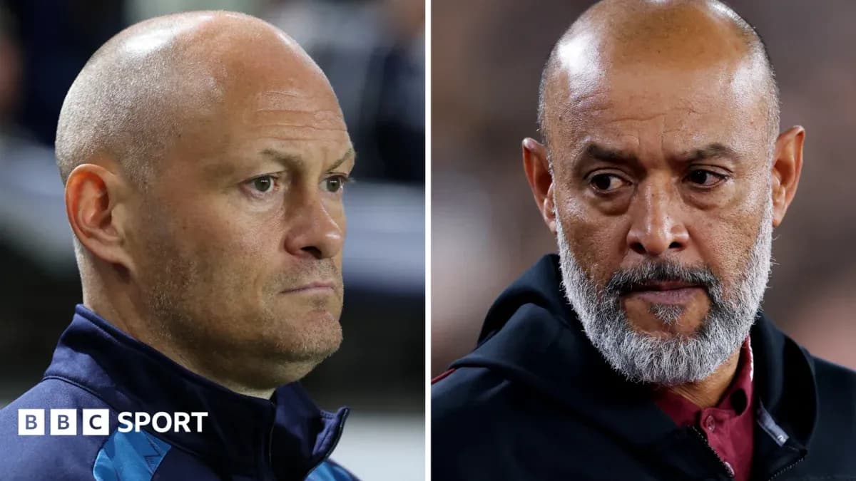 Two football managers during a match close-up Two football managers during a match close-up