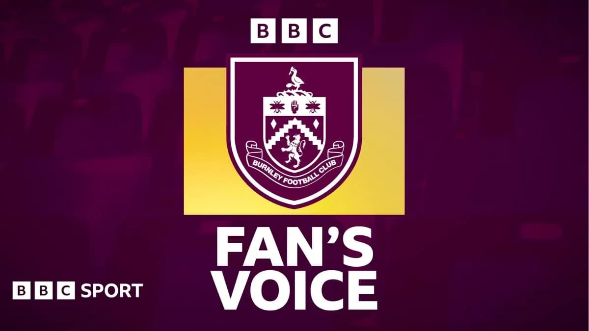Burnley Football Club logo with 'Fan's Voice' text Burnley Football Club logo with 'Fan's Voice' text