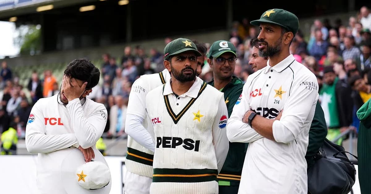 Pakistani cricket players discussing on the field Pakistani cricket players discussing on the field