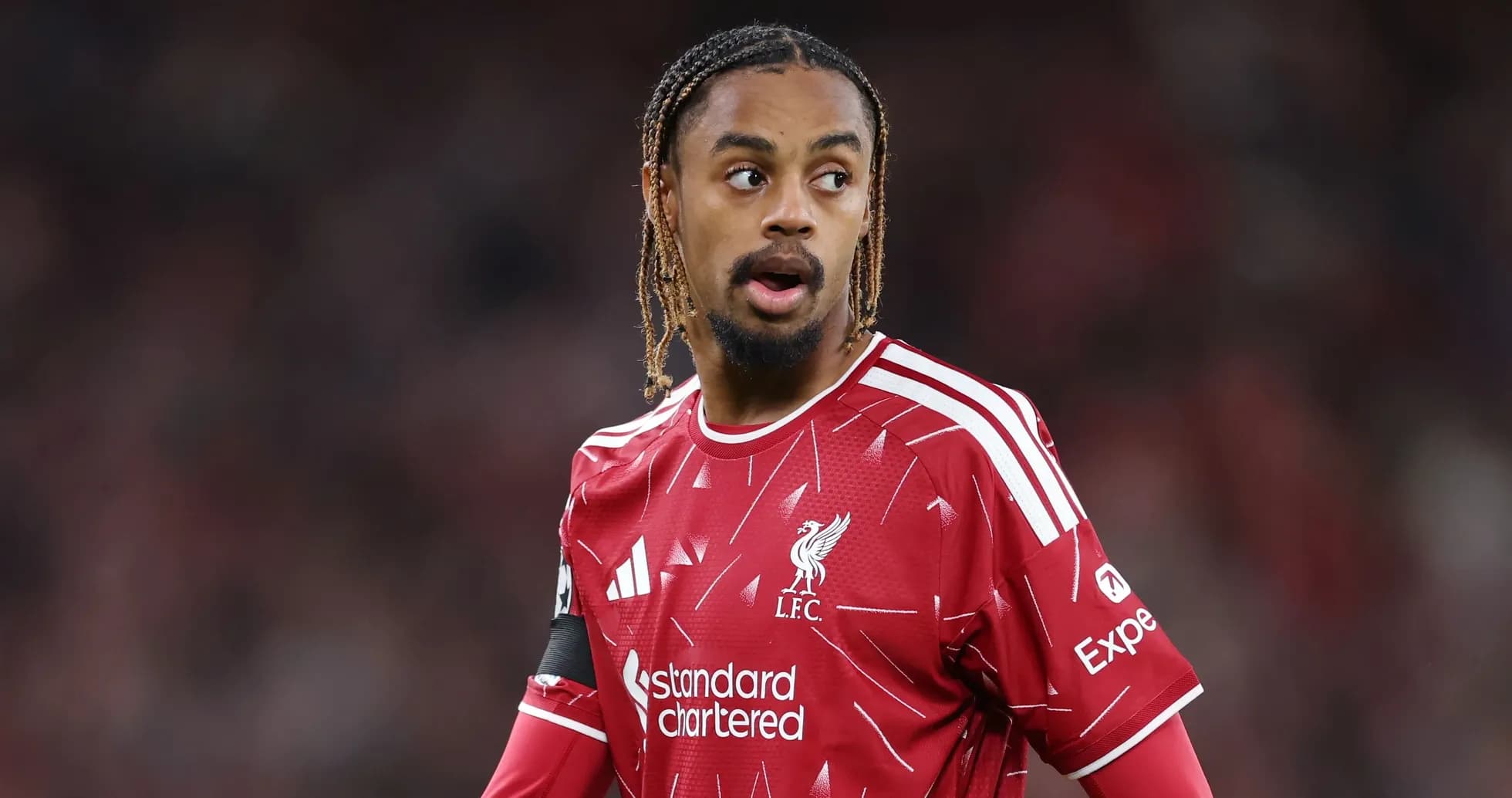 Player wearing Liverpool kit during a match Player wearing Liverpool kit during a match
