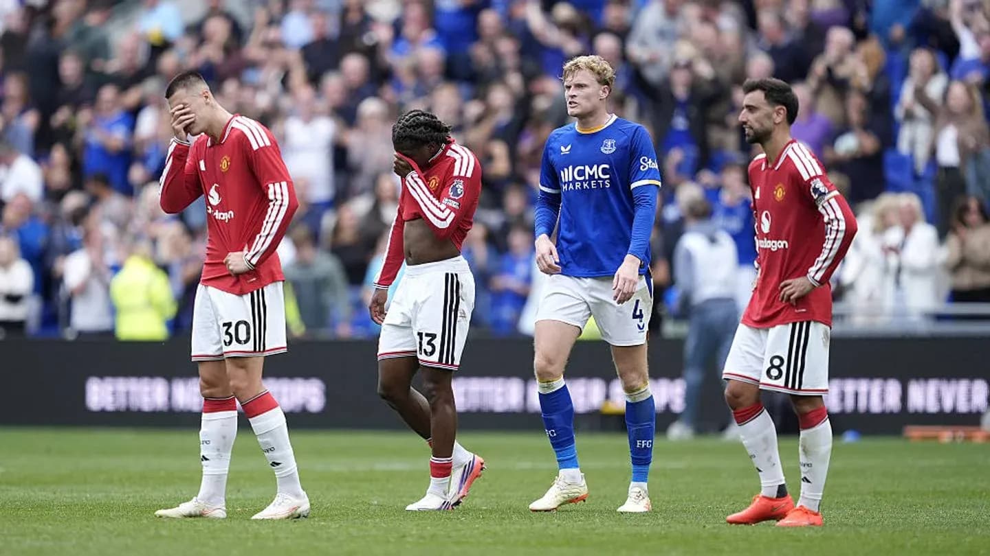 Manchester United players walking off the pitch Manchester United players walking off the pitch