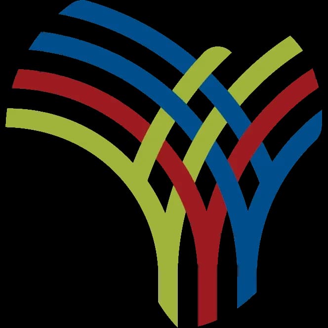 Abstract logo with intertwined colored lines Abstract logo with intertwined colored lines