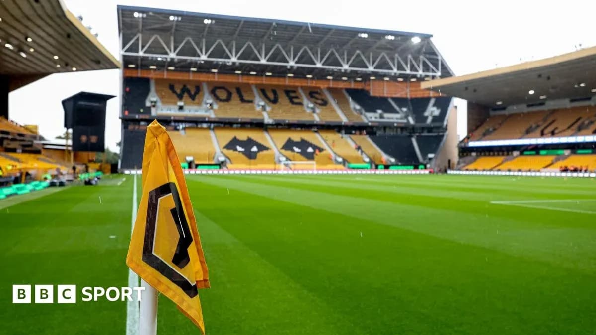 Corner flag in front of Molineux Stadium Corner flag in front of Molineux Stadium