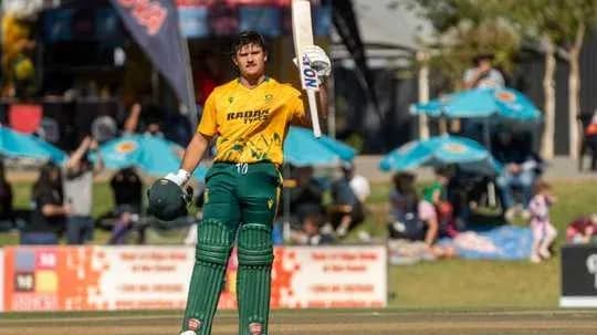 Batsman celebrating after scoring runs during match Batsman celebrating after scoring runs during match