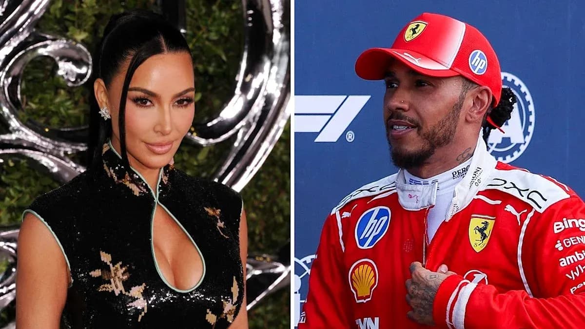 Kim Kardashian and Lewis Hamilton side by side Kim Kardashian and Lewis Hamilton side by side