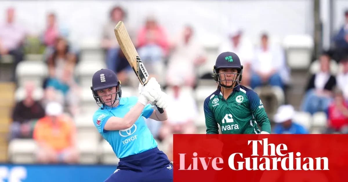 England player batting against Ireland in cricket match England player batting against Ireland in cricket match