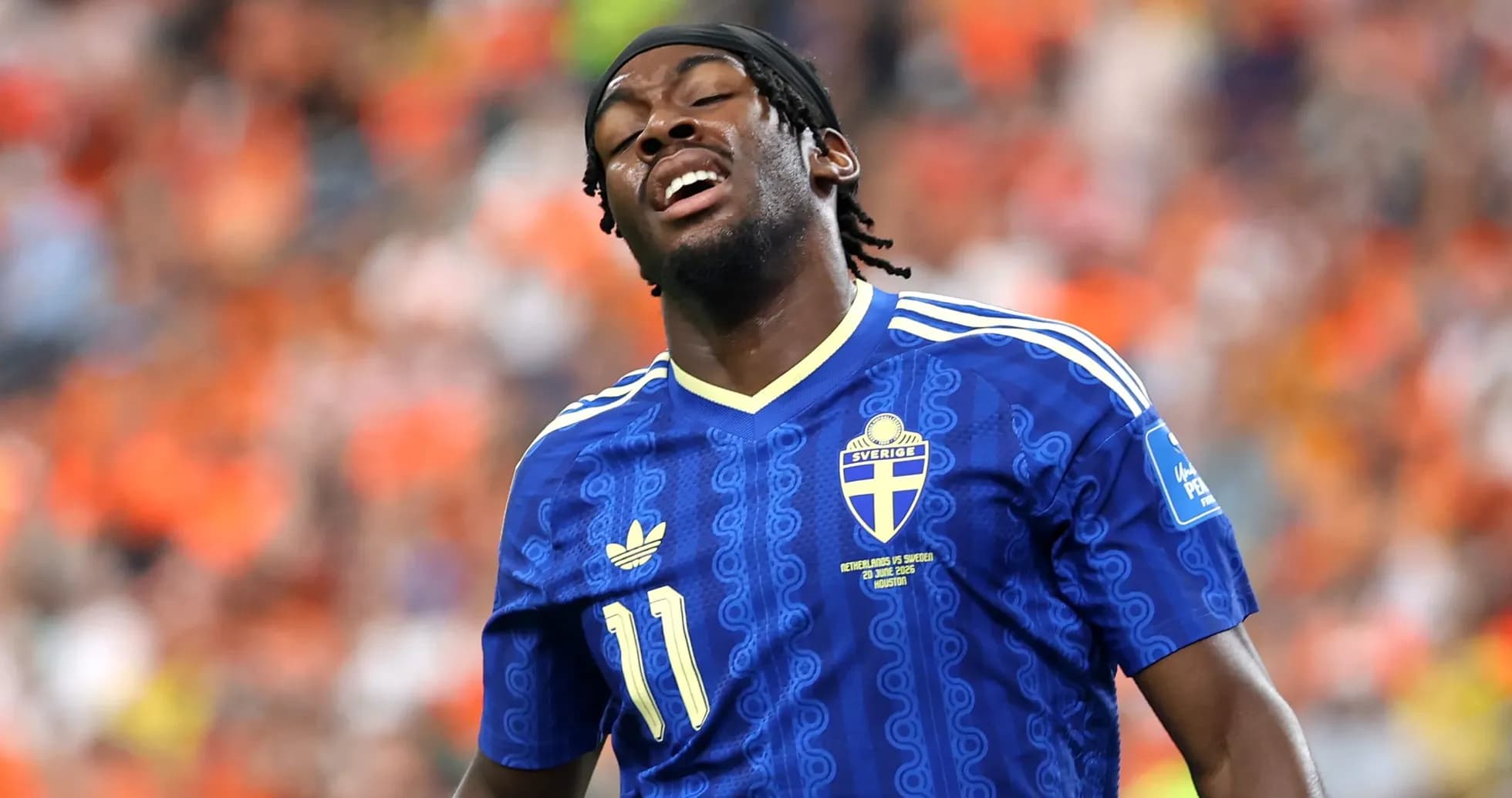 Player in blue jersey during match against Netherlands Player in blue jersey during match against Netherlands