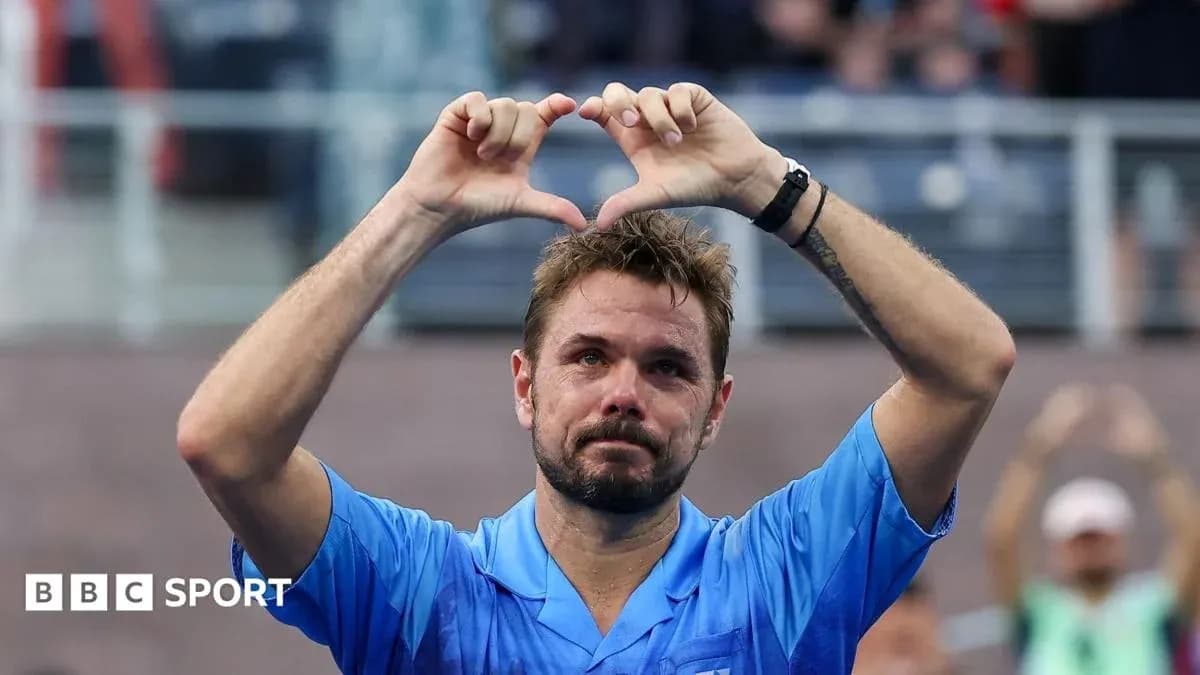 Player making heart gesture after match Player making heart gesture after match
