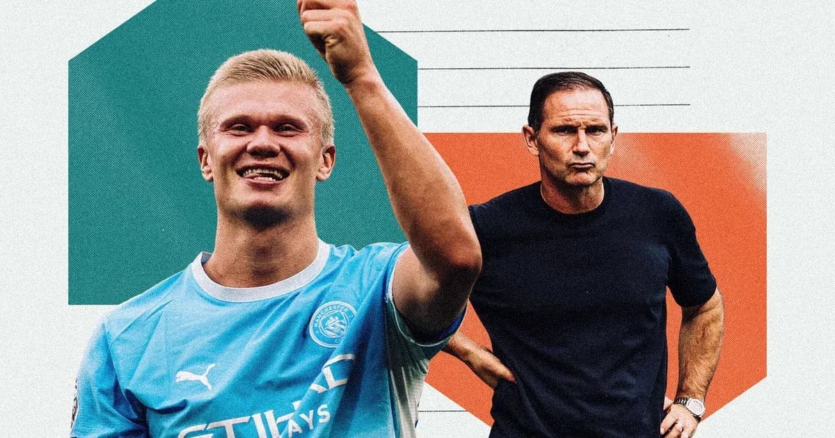 Erling Haaland celebrating with coach in background Erling Haaland celebrating with coach in background